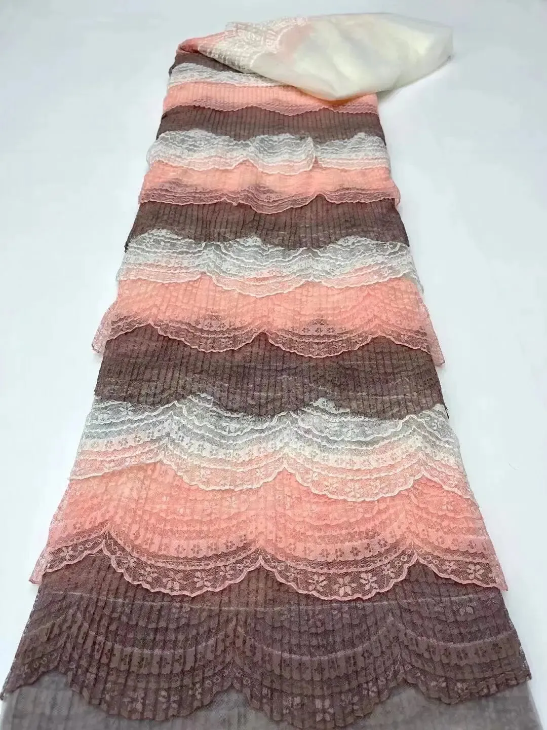 5 YARDS / 6 COLORS / Soelsa Embroidery Tulle Mesh Lace Dress Fabric